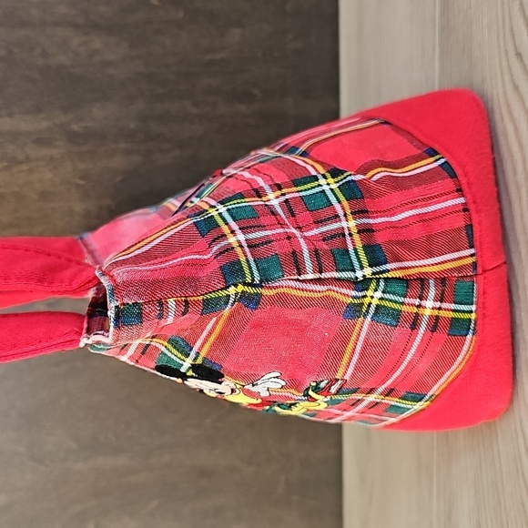 Vintage Disney Store Plaid Mickey & Minnie Mouse Hoola Hoop Small Handbag - Picture 7 of 17